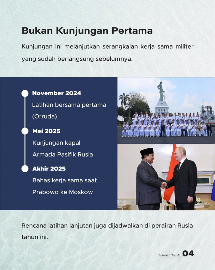 3 Kapal Perang Rusia Tiba-tiba Bersandar di Jakarta, Ada Apa?