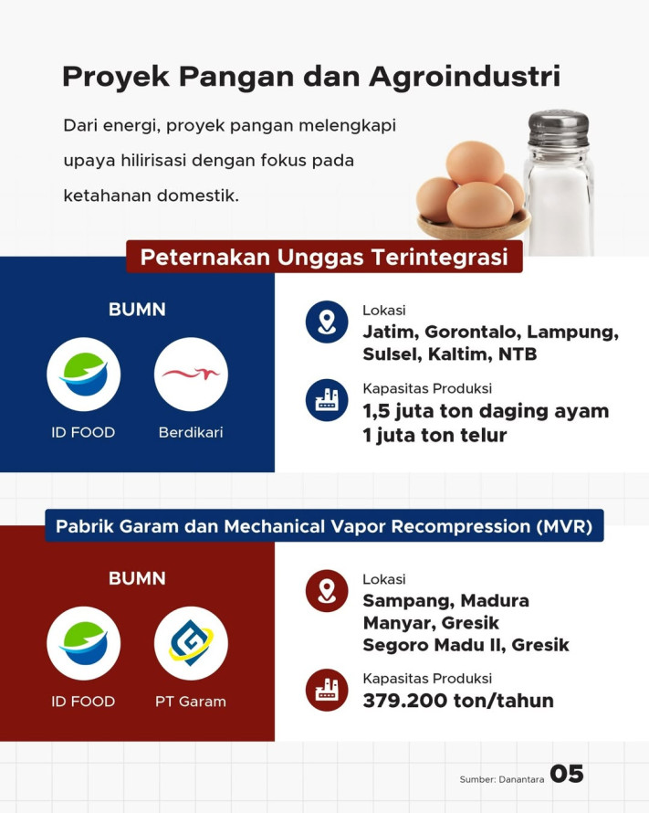 6 Proyek Hilirisasi Danantara Dimulai: Nilai Investasi Rp110 Triliun