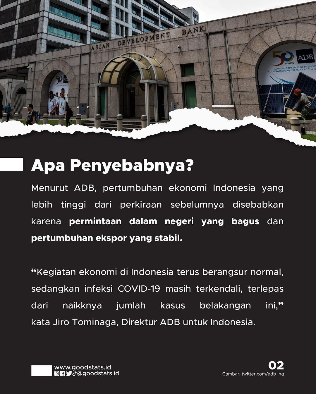 ADB Naikan Proyeksi Pertumbuhan Ekonomi Indonesia - GoodStats