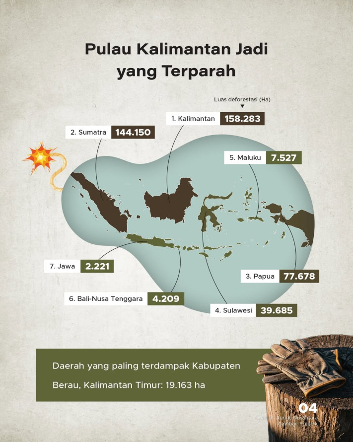 Angka Deforestasi Tembus 433 Ribu Hektare, Hampir 7 Kali Luas Jakarta