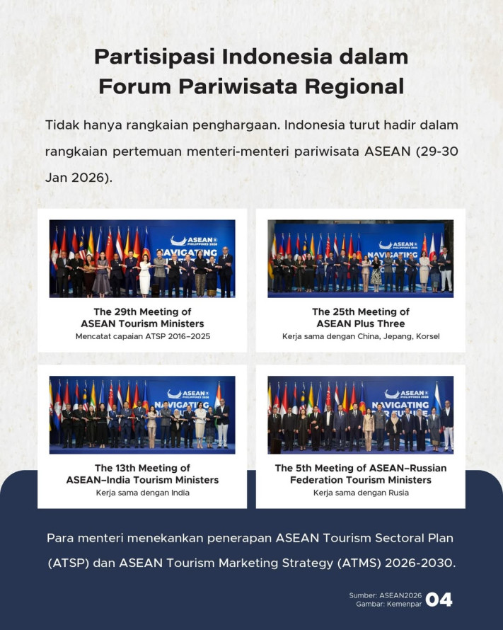 Indonesia Sabet 12 Penghargaan ASEAN Tourism Forum 2026