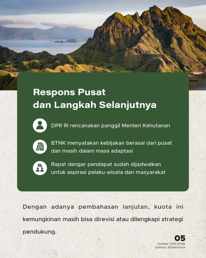 Kuota TN Komodo 1.000 Wisatawan/Hari, Efektifkah untuk Konservasi