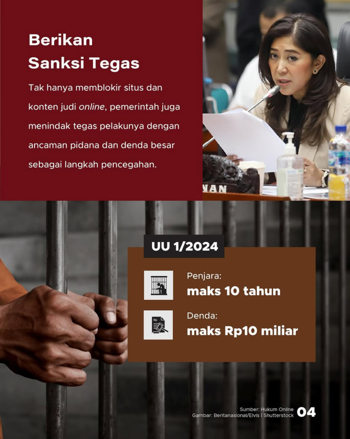 Nilai Transaksi Tembus Rp1.200 Triliun, Pemerintah Tindak Tegas Pelaku Judi Online