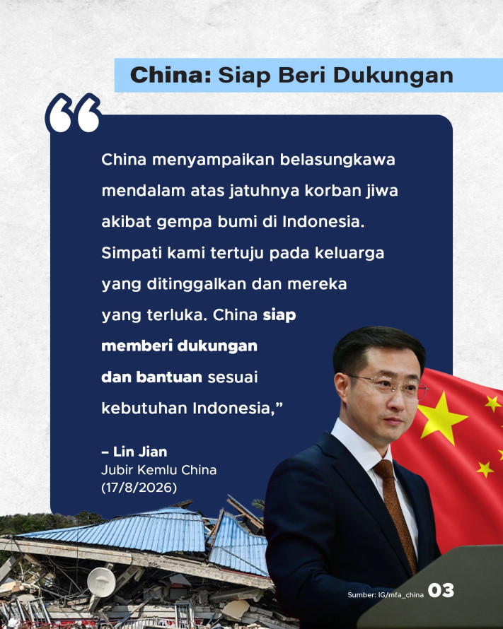 Pesan Simpati Dunia untuk Gempa NTT, China-Uni Eropa Nyatakan Siap Bantu - 3