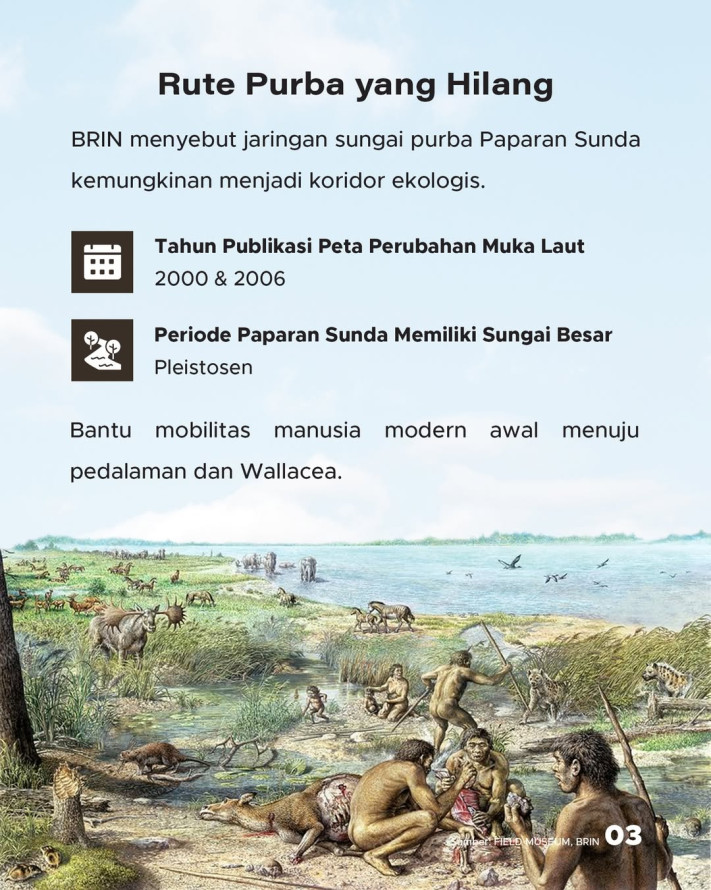 Sungai Purba Paparan Sunda Jadi "Jalur Tol" Manusia Purba ke Indonesia