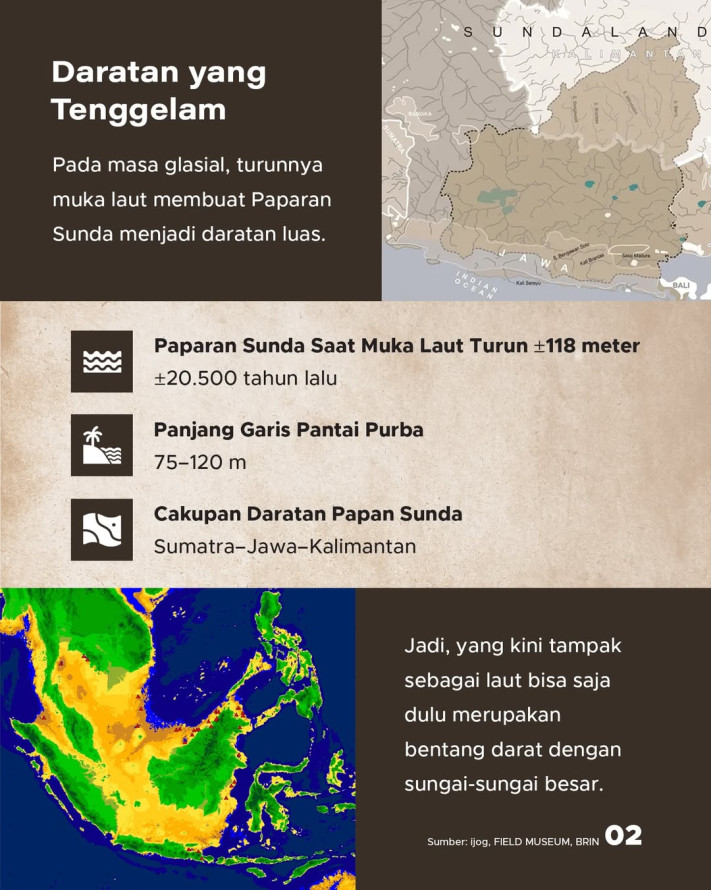 Sungai Purba Paparan Sunda Jadi "Jalur Tol" Manusia Purba ke Indonesia